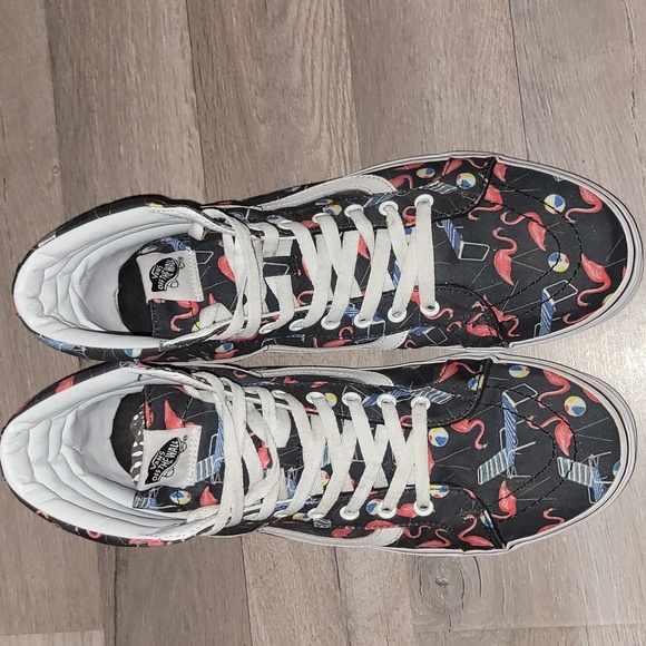 Vans Sk8-HI Flamingo Canvas High Top Sneakers Size 12M/11W RARE - Picture 4 of 8